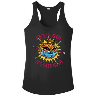 Let's Go It's Safe Now Halloween Quarantine Ladies PosiCharge Competitor Racerback Tank