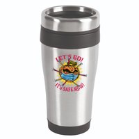 Let's Go It's Safe Now Halloween Quarantine 16oz Travel Tumbler