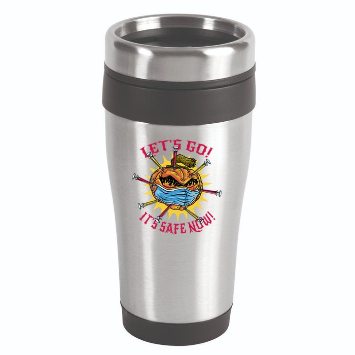 Let's Go It's Safe Now Halloween Quarantine 16oz Travel Tumbler