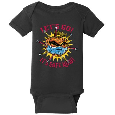 Let's Go It's Safe Now Halloween Quarantine Baby Bodysuit