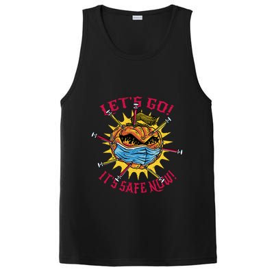 Let's Go It's Safe Now Halloween Quarantine PosiCharge Competitor Tank