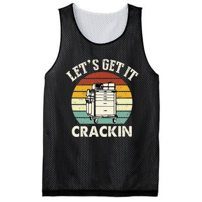 Lets Get It Crackin Crash Cart Funny Critical Care ER Nurse Mesh Reversible Basketball Jersey Tank