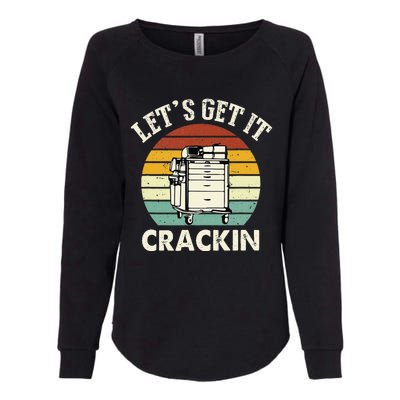 Lets Get It Crackin Crash Cart Funny Critical Care ER Nurse Womens California Wash Sweatshirt