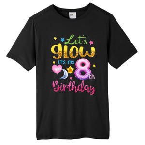 Lets Glow Its My 8th Birthday Kids 8 Years Old Tall Fusion ChromaSoft Performance T-Shirt