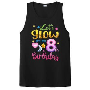 Lets Glow Its My 8th Birthday Kids 8 Years Old PosiCharge Competitor Tank