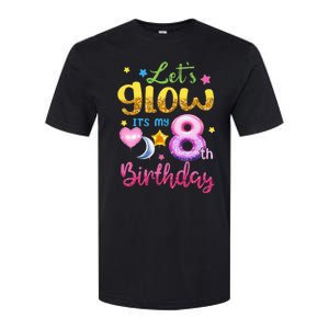 Lets Glow Its My 8th Birthday Kids 8 Years Old Softstyle CVC T-Shirt