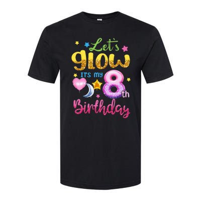 Lets Glow Its My 8th Birthday Kids 8 Years Old Softstyle® CVC T-Shirt