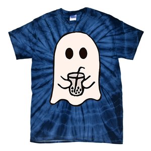 Little Ghost Ice Coffee Happy Halloween Tie-Dye T-Shirt