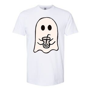 Little Ghost Ice Coffee Happy Halloween Softstyle CVC T-Shirt