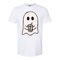 Little Ghost Ice Coffee Happy Halloween Softstyle CVC T-Shirt