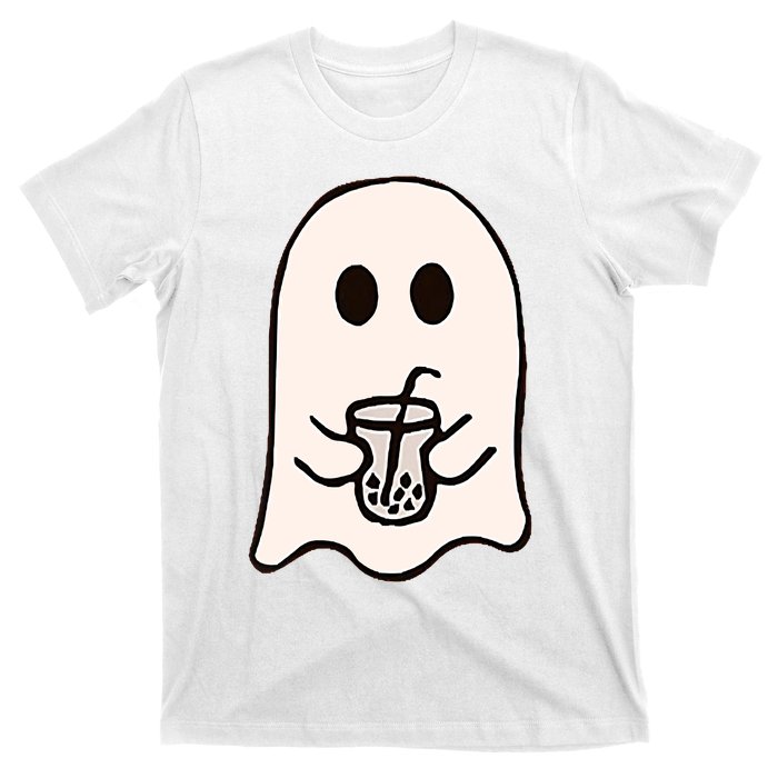 Little Ghost Ice Coffee Happy Halloween T-Shirt