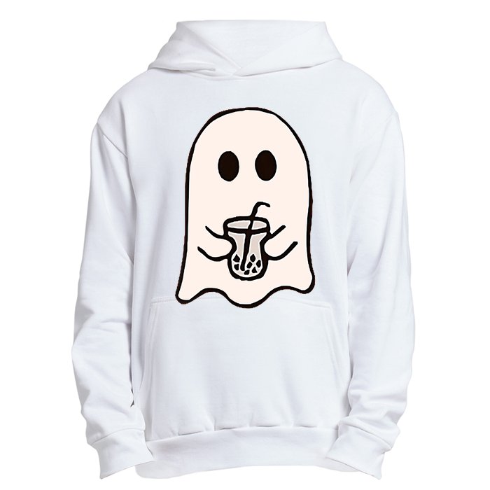 Little Ghost Ice Coffee Happy Halloween Urban Pullover Hoodie