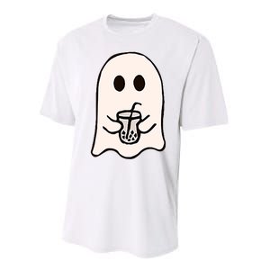 Little Ghost Ice Coffee Happy Halloween Performance Sprint T-Shirt