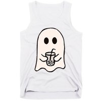 Little Ghost Ice Coffee Happy Halloween Tank Top