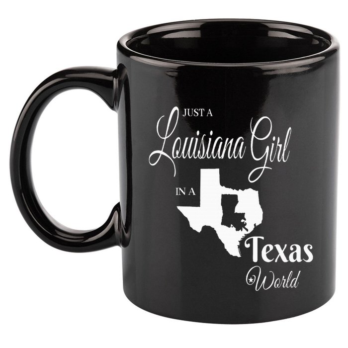  Louisiana Girl In A Texas World 11oz C Handle Ceramic Mug