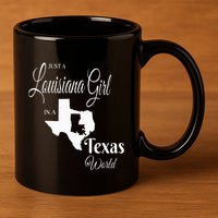  Louisiana Girl In A Texas World 11oz C Handle Ceramic Mug
