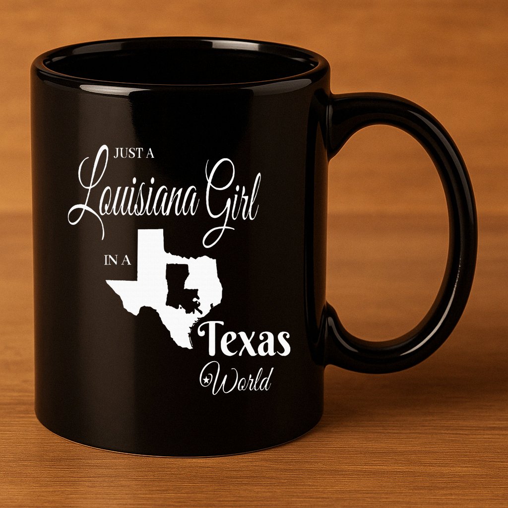  Louisiana Girl In A Texas World 11oz C Handle Ceramic Mug