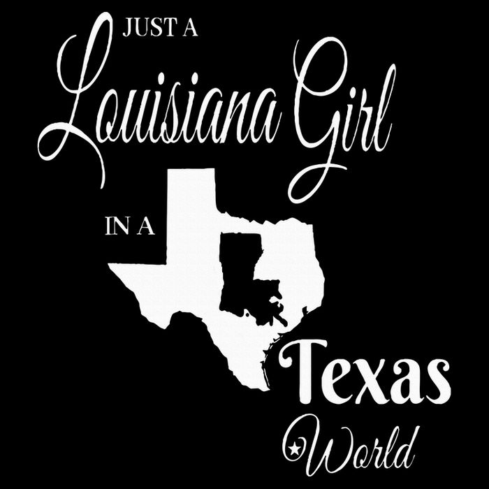  Louisiana Girl In A Texas World Drawstring Bag