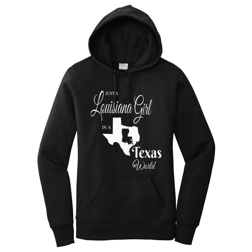  Louisiana Girl In A Texas World Women's Pullover Hoodie