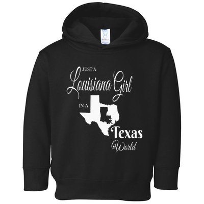  Louisiana Girl In A Texas World Toddler Hoodie