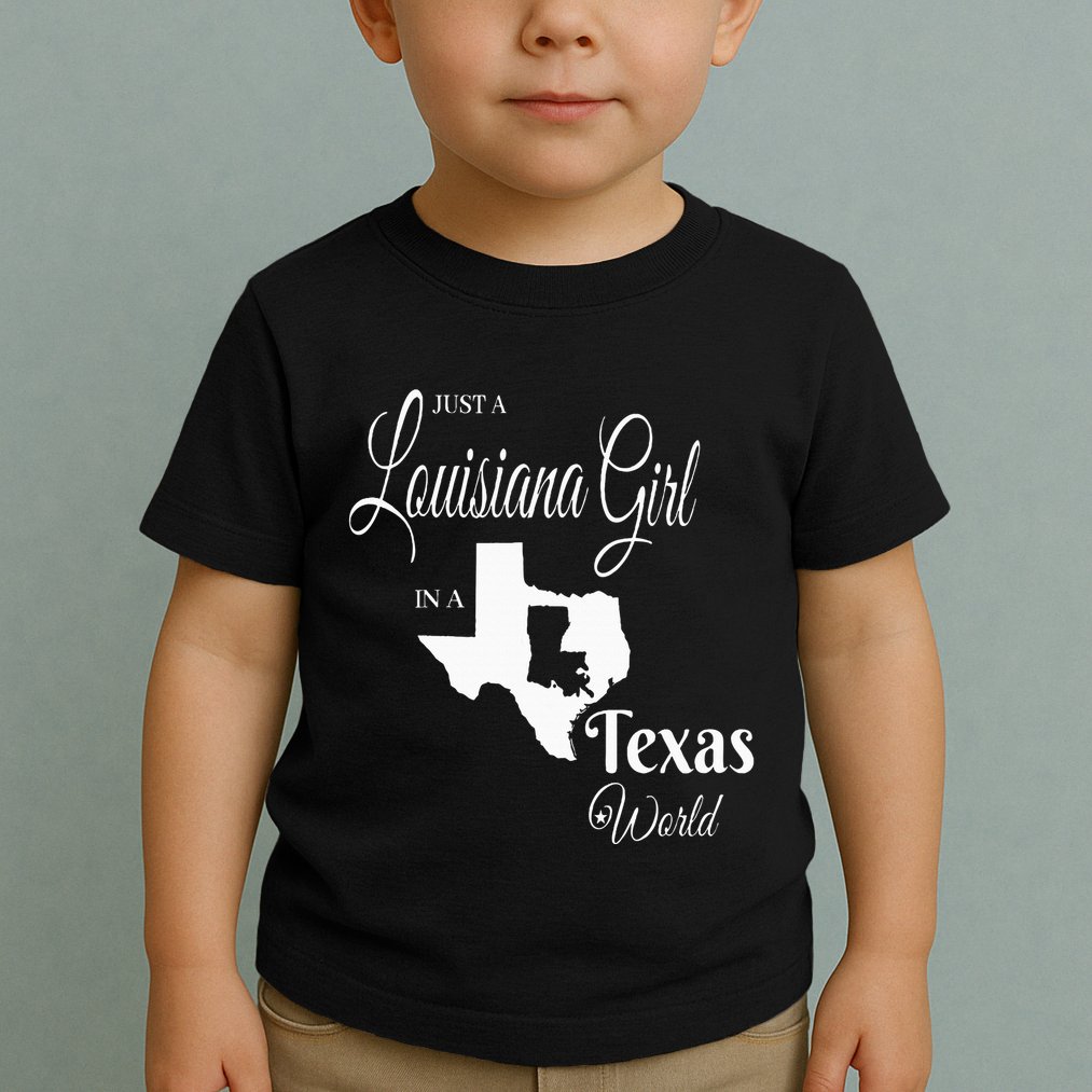  Louisiana Girl In A Texas World Toddler T-Shirt