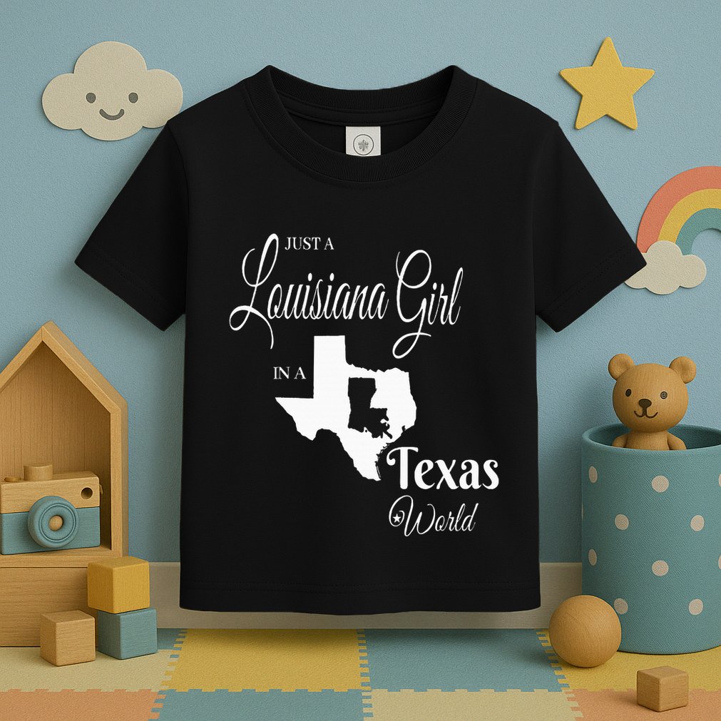  Louisiana Girl In A Texas World Toddler T-Shirt