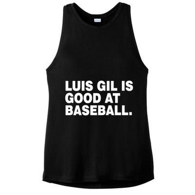 Luis Gil Is Good At Baseball Ladies PosiCharge Tri-Blend Wicking Tank