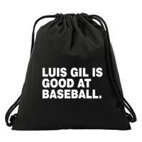 Luis Gil Is Good At Baseball Drawstring Bag