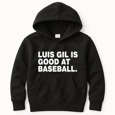 Luis Gil Is Good At Baseball Kids Hoodie