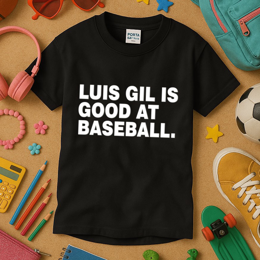 Luis Gil Is Good At Baseball Kids T-Shirt