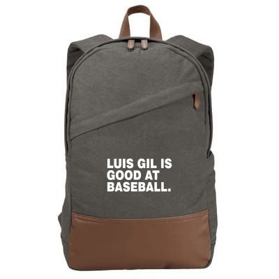 Luis Gil Is Good At Baseball Cotton Canvas Backpack