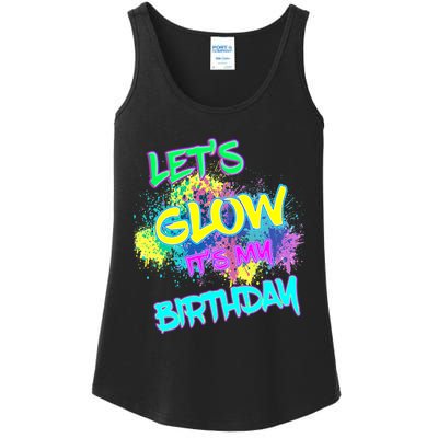 Lets Glow Its My Birthday Glow Party 80s Costume Party Ladies Essential Tank