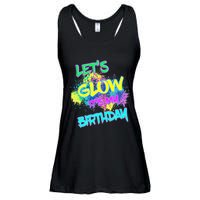 Lets Glow Its My Birthday Glow Party 80s Costume Party Ladies Essential Flowy Tank