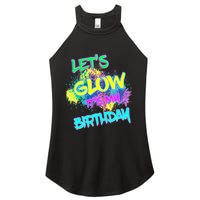 Lets Glow Its My Birthday Glow Party 80s Costume Party Women's Perfect Tri Rocker Tank