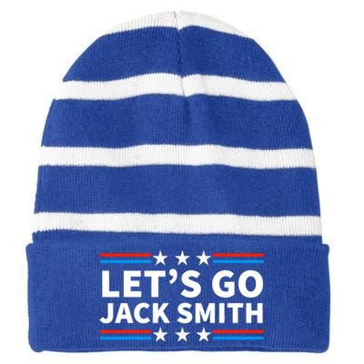 Lets Go Jack Smith For President Striped Beanie with Solid Band