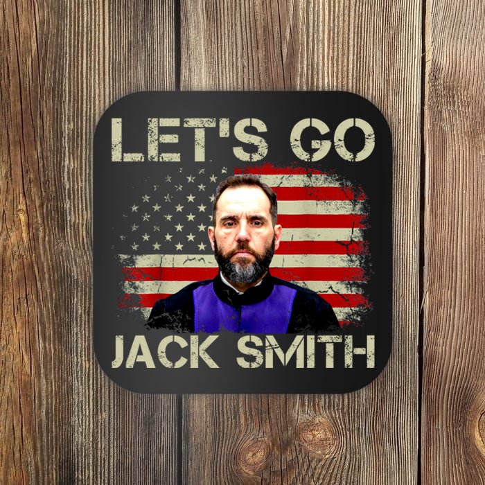 Lets Go Jack Smith For President USA Flag Coaster