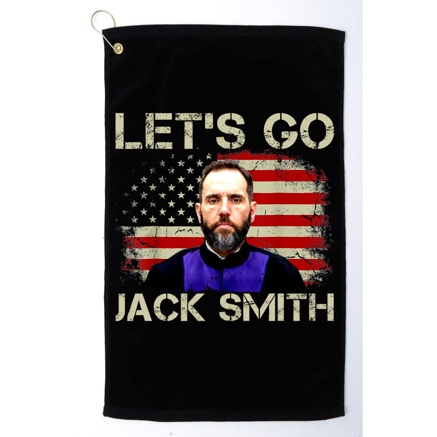 Lets Go Jack Smith For President USA Flag Golf Towel