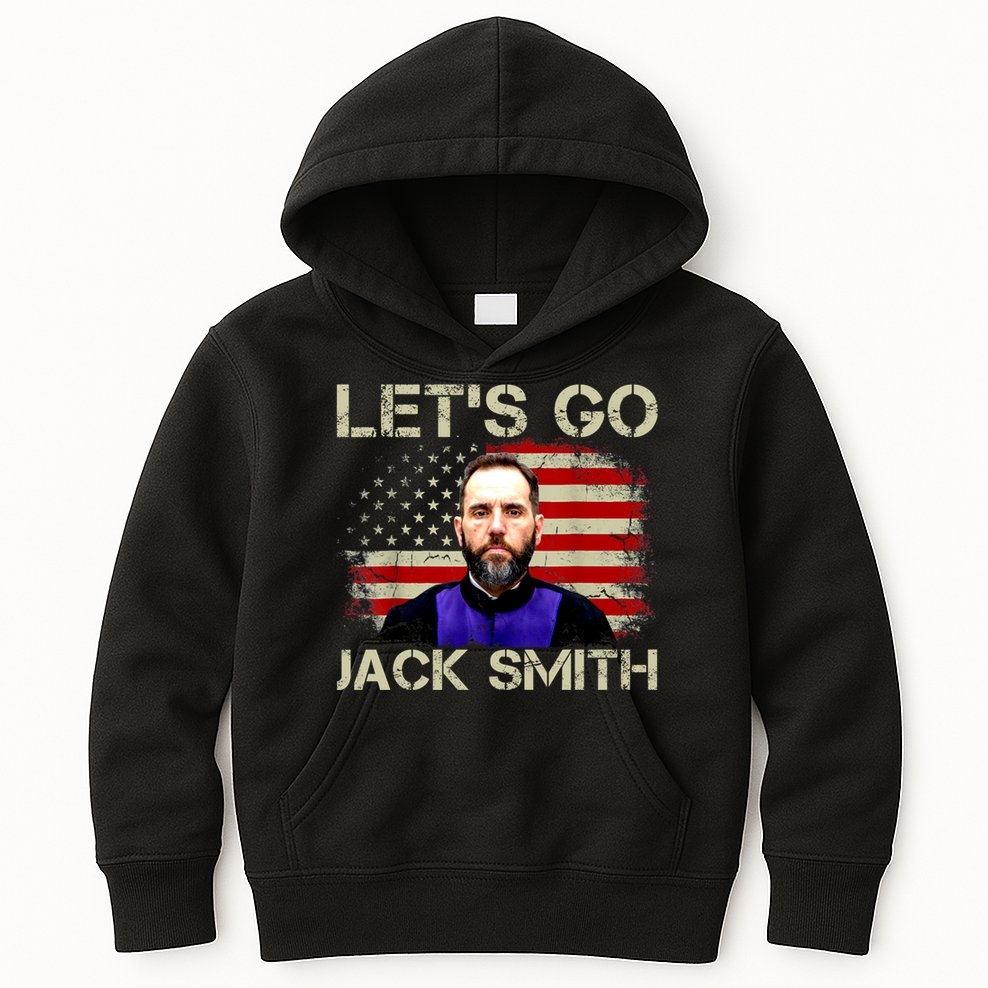 Lets Go Jack Smith For President USA Flag Kids Hoodie