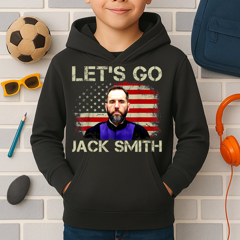 Lets Go Jack Smith For President USA Flag Kids Hoodie