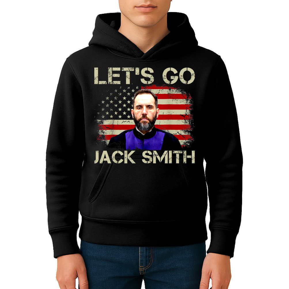 Lets Go Jack Smith For President USA Flag Kids Hoodie