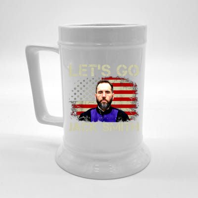 Lets Go Jack Smith For President USA Flag Beer Stein