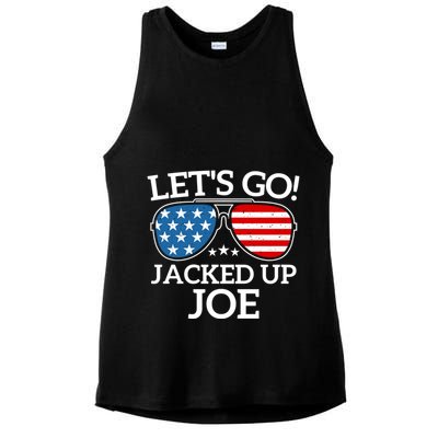 LetS Go Jacked Up Joe Ladies PosiCharge Tri-Blend Wicking Tank