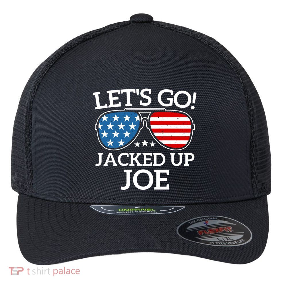 LetS Go Jacked Up Joe Flexfit Unipanel Trucker Cap