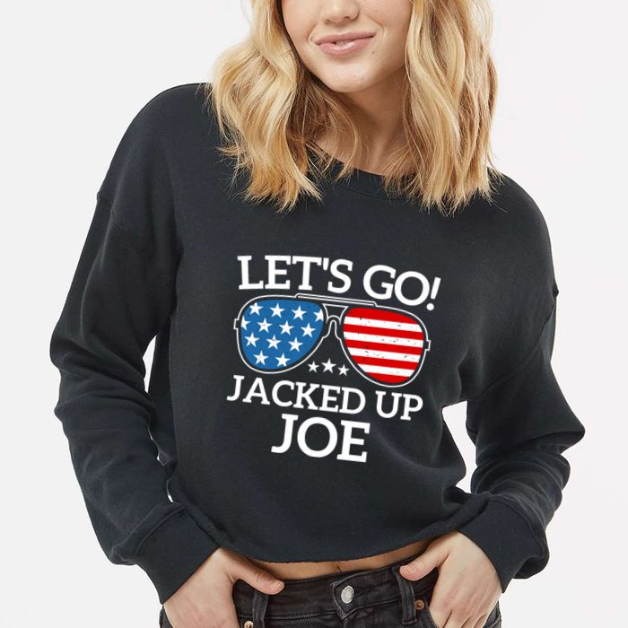 LetS Go Jacked Up Joe Cropped Pullover Crew