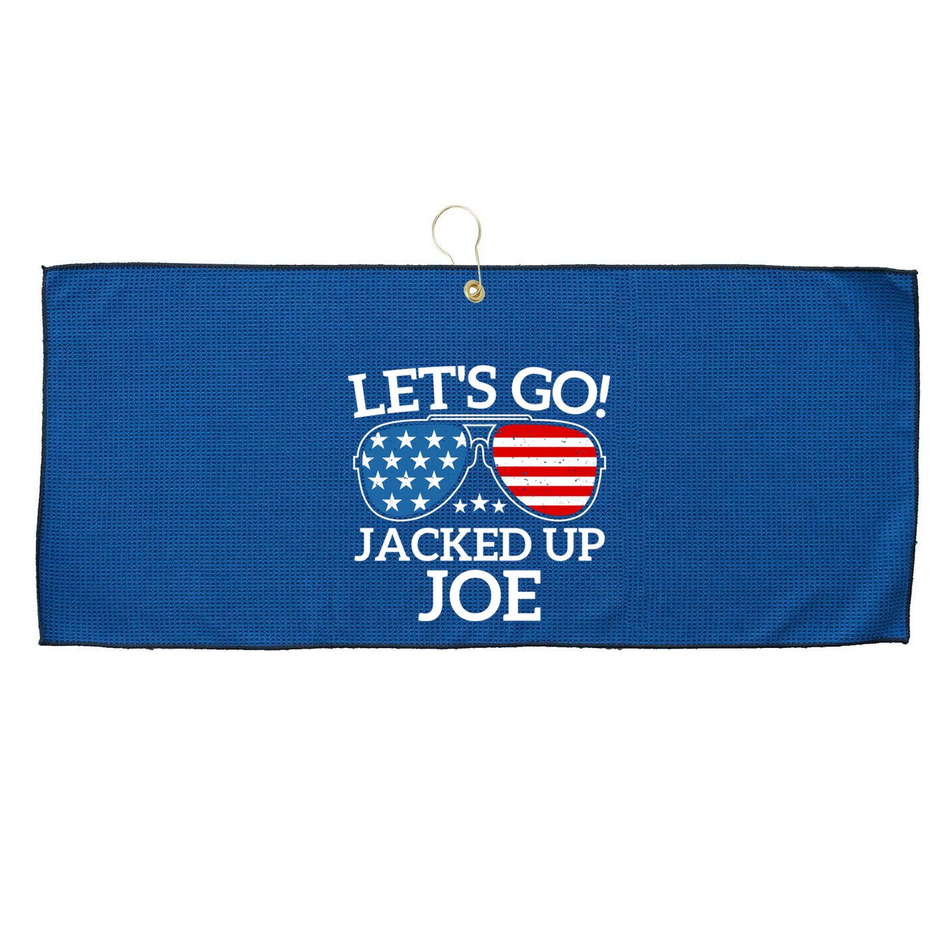 LetS Go Jacked Up Joe Large Microfiber Waffle Golf Towel