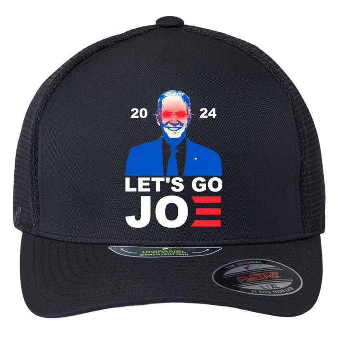 Let's Go Joe 2024 Biden Harris Re Election Flexfit Unipanel Trucker Cap