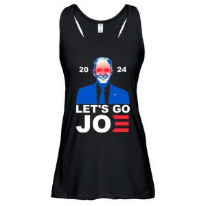 Let's Go Joe 2024 Biden Harris Re Election Ladies Essential Flowy Tank