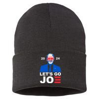 Let's Go Joe 2024 Biden Harris Re Election Sustainable Knit Beanie