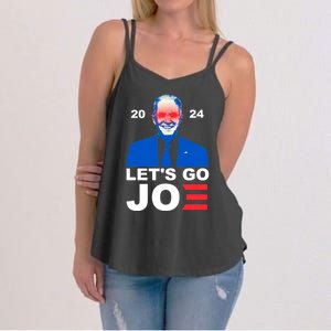 Let's Go Joe 2024 Biden Harris Re Election Women's Strappy Tank