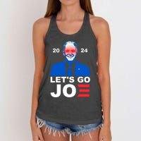 Let's Go Joe 2024 Biden Harris Re Election Women's Knotted Racerback Tank